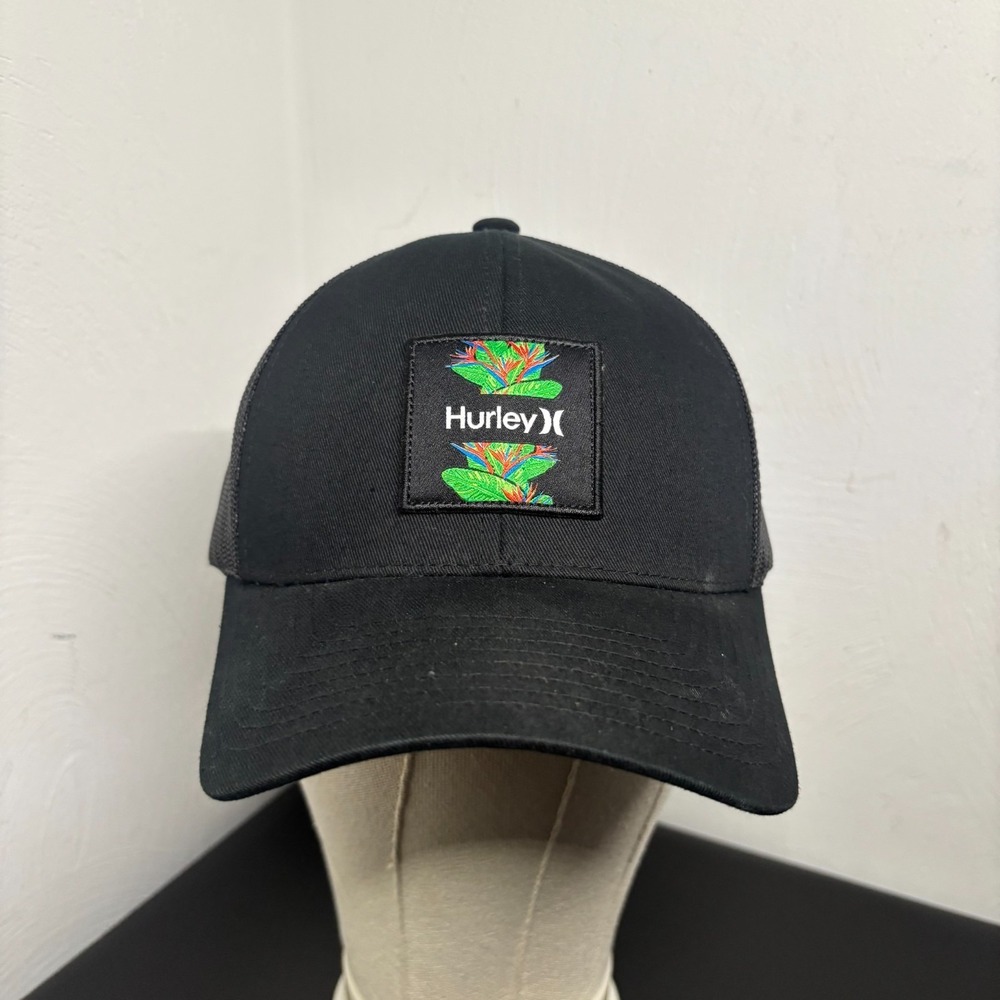 Hurley Men's Seacliff‎ Trucker Snapback Hat Black Floral Cap Unisex Adult OSFM
